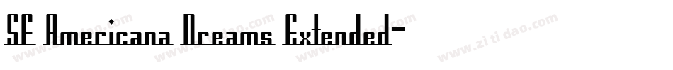 SF Americana Dreams Extended字体转换